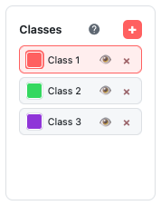 Class panel showing multiple classes