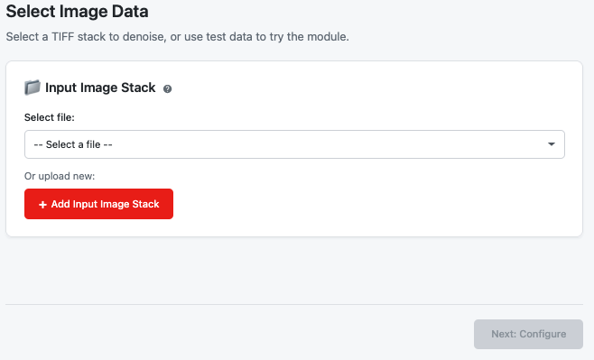 Step 1 showing file selection